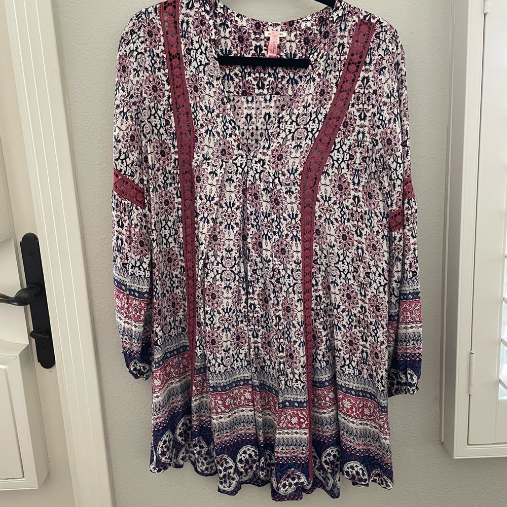 Fun flowy boho mini dress